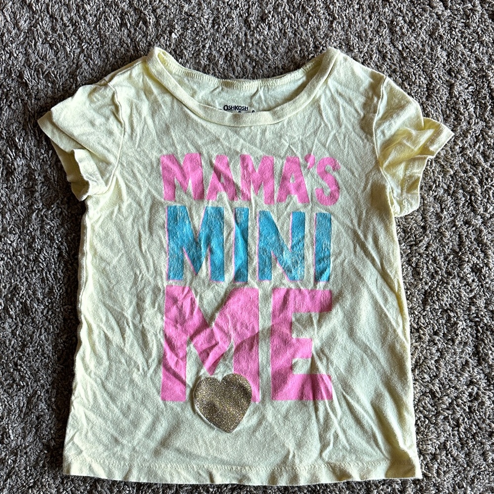 OshKosh B'gosh Yellow Tee with Pink and Blue Print